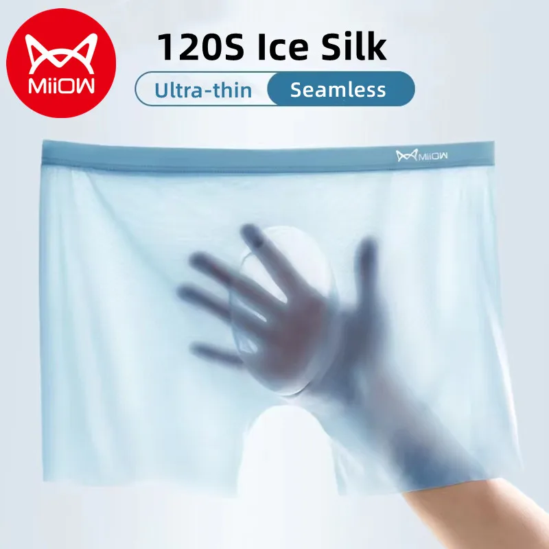 MiiOW 3pcs 120S Ice Silk Men Underwear Ultra-thin Breather Male Underpants One-piece Seamless Sexy Boxer Shorts Men's Panties
MiiOW 3pcs 120S Ice Silk Men Underwear Ultra-thin Breather Male Underpants One-piece Seamless Sexy Boxer Shorts Men's Panties