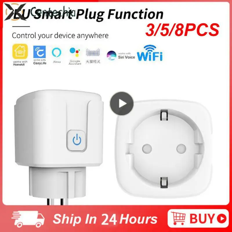 3/5/8PCS Home Fire Retardant Wireless Outlet Voice Control Smart Socket Ac100-240v Eu Plug Smart Power Socket Homekit Cozylife
3/5/8PCS Home Fire Retardant Wireless Outlet Voice Control Smart Socket Ac100-240v Eu Plug Smart Power Socket Homekit Cozylife