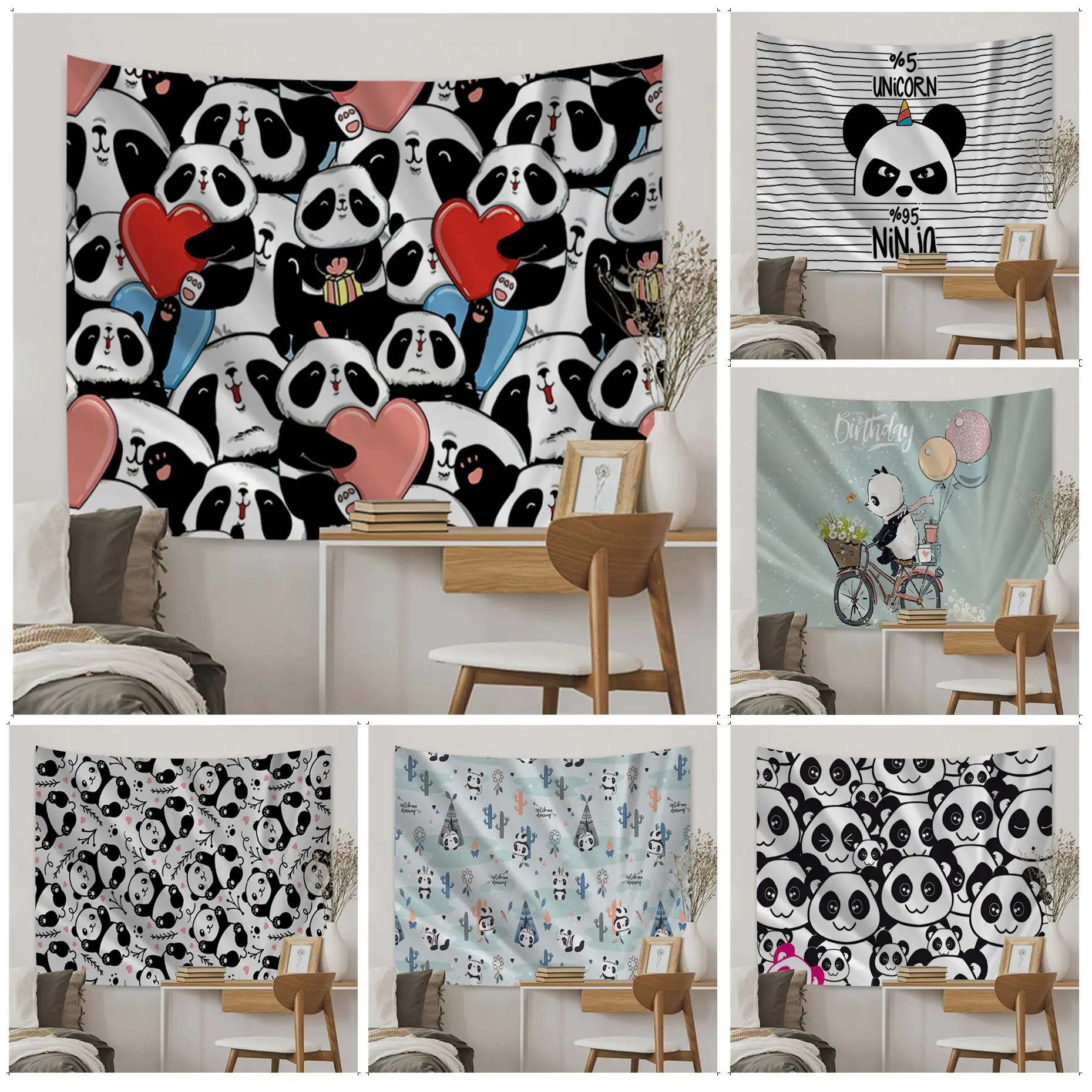 Cute Panda Cartoon Cartoon Tapestry Art Science Fiction Room Home Decor Wall Art Decor 
Cute Panda Cartoon Cartoon Tapestry Art Science Fiction Room Home Decor Wall Art Decor
