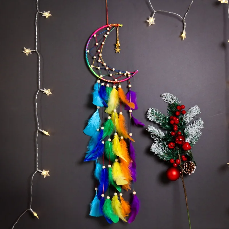 Colorful Crescent Gold XINGX Home Decoration Dream Catcher Pendant Children's Fun Room Decorative Wall Hangings Wall Decor Dream
Colorful Crescent Gold XINGX Home Decoration Dream Catcher Pendant Children's Fun Room Decorative Wall Hangings Wall Decor Dream