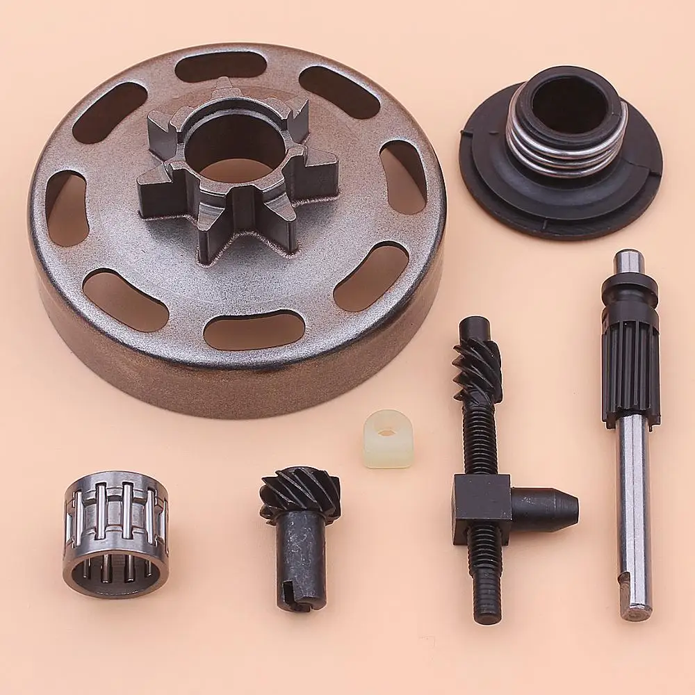 .325" 7T Clutch Drum For Husqvarna 435 435E 440 440E Oil Pump Worm Gear Chain Adjuster Tension Bearing Chainsaw
.325" 7T Clutch Drum For Husqvarna 435 435E 440 440E Oil Pump Worm Gear Chain Adjuster Tension Bearing Chainsaw