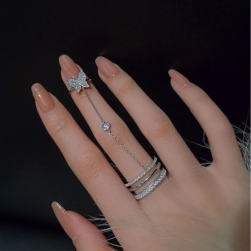 Double Finger Chain Rings for Women Fashion Alloy Adjustable Open Finger Ring Party Gift 2021 Trend Jewelry Gifts Wholesale
Double Finger Chain Rings for Women Fashion Alloy Adjustable Open Finger Ring Party Gift 2021 Trend Jewelry Gifts Wholesale