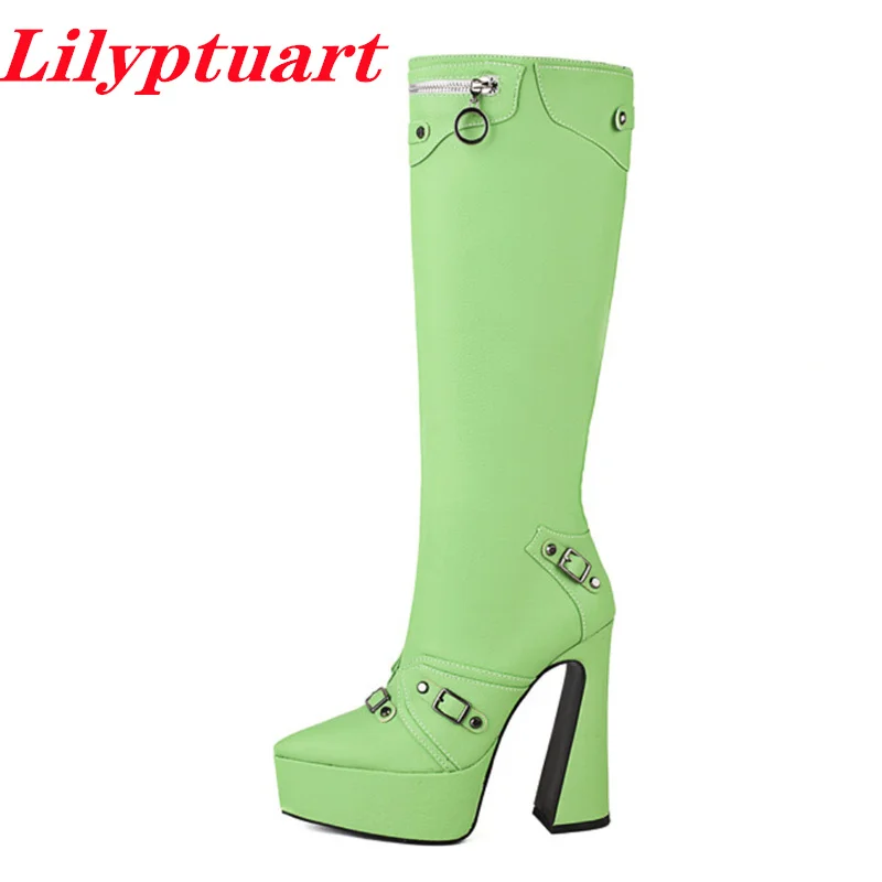 LILYPTUART ZA Winter Boots,women, Fashion New Pointed Toe Shaped Heel Sexy Elegant Luxury Designer Shoes,Green Platform Boots 43
LILYPTUART ZA Winter Boots,women, Fashion New Pointed Toe Shaped Heel Sexy Elegant Luxury Designer Shoes,Green Platform Boots 43