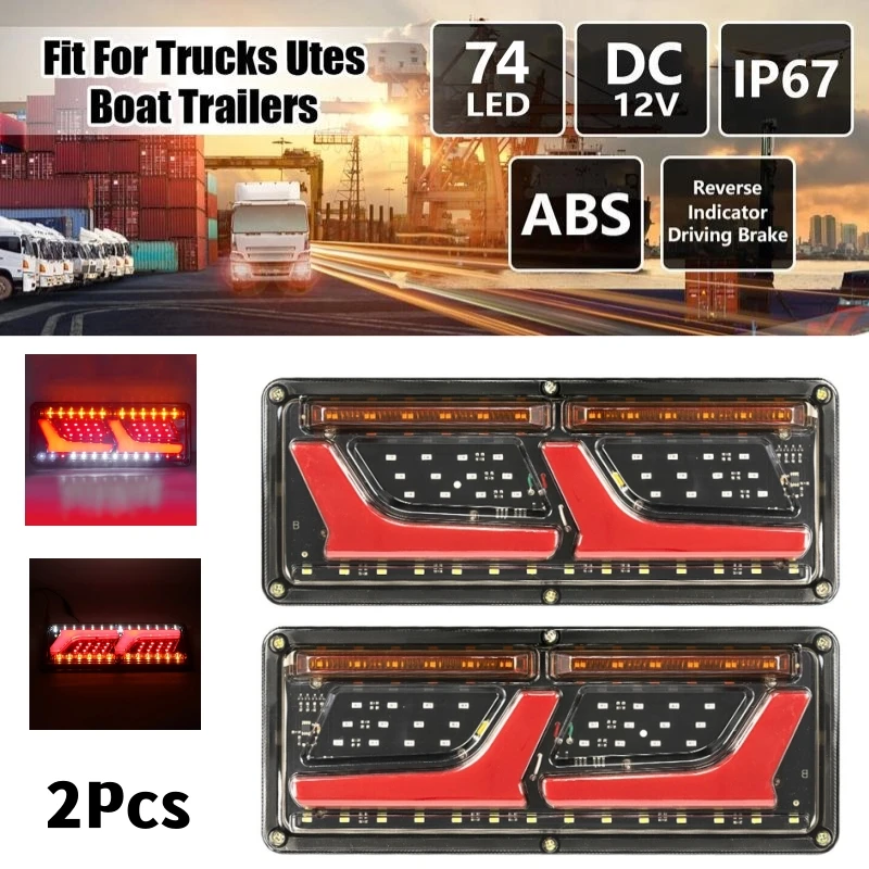 2Pcs/set 12V 74LEDs Tail Lights Trailer Stop Indicator Reverse Brake Lamp For Truck Trailers Caravan Truck Boat
2Pcs/set 12V 74LEDs Tail Lights Trailer Stop Indicator Reverse Brake Lamp For Truck Trailers Caravan Truck Boat