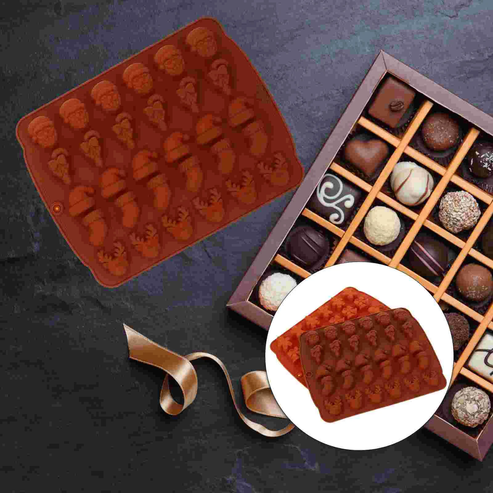 2pcs Silicone DIY Chocolate Mold Candy Christmas Silicone Mold Chocolate Silicone Mold for Kitchen
2pcs Silicone DIY Chocolate Mold Candy Christmas Silicone Mold Chocolate Silicone Mold for Kitchen
