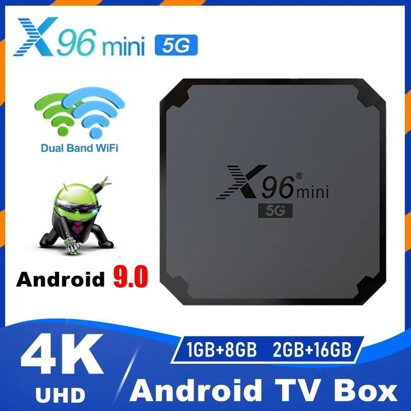 

X96 Mini 5G 4K HD Smart TV Box Android 9.0 Amlogic S905W4 2.4G/5Ghz WiFi H.265 Media Player X96mini 5G Set Top Boxes PK X96 Mini