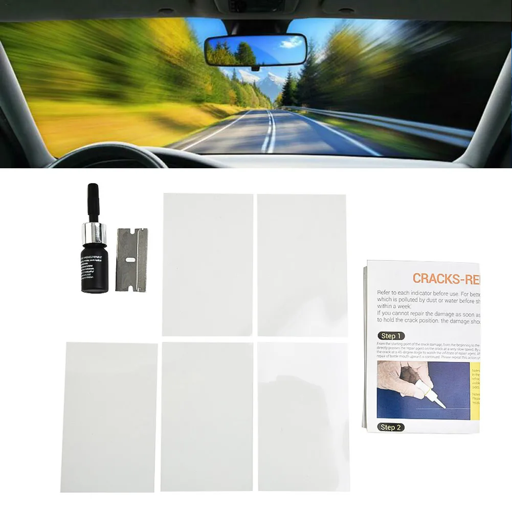 Car Windshield Repair Tool DIY Window Repair Tools Windscreen Glass Scratch Crack Restore Window Screen Resin+blade+strips
Car Windshield Repair Tool DIY Window Repair Tools Windscreen Glass Scratch Crack Restore Window Screen Resin+blade+strips