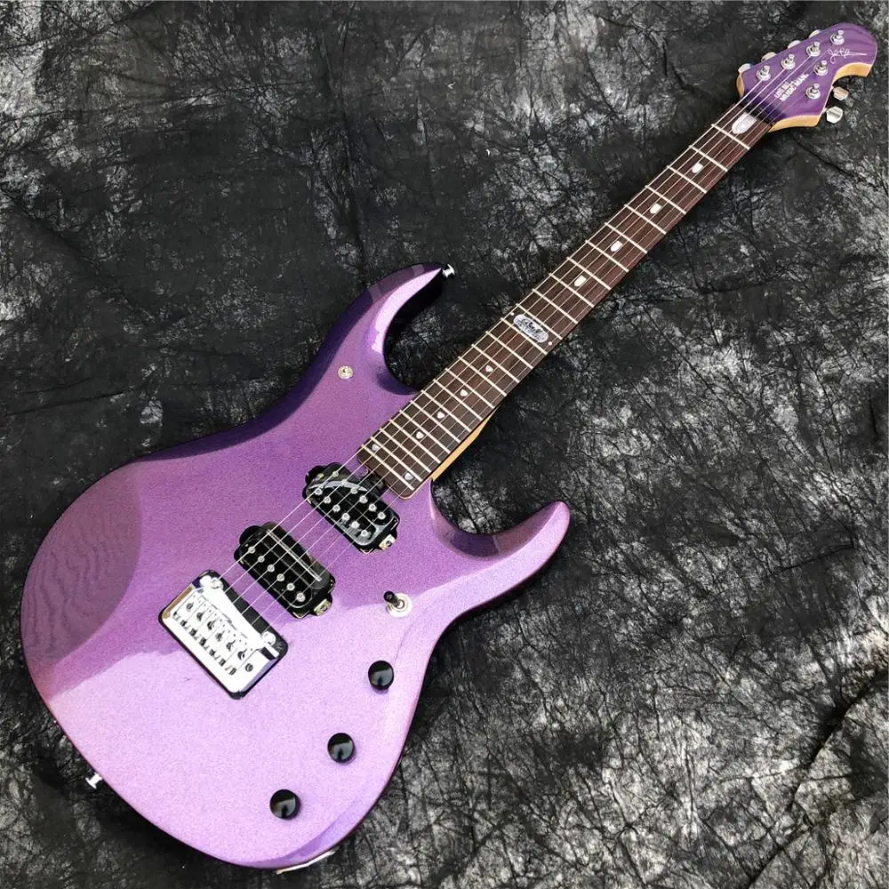 Металлическая фиолетовая гитара Musicman JP, высшее качество, гитара с надписью John Petrucci
Металлическая фиолетовая гитара Musicman JP, высшее качество, гитара с надписью John Petrucci