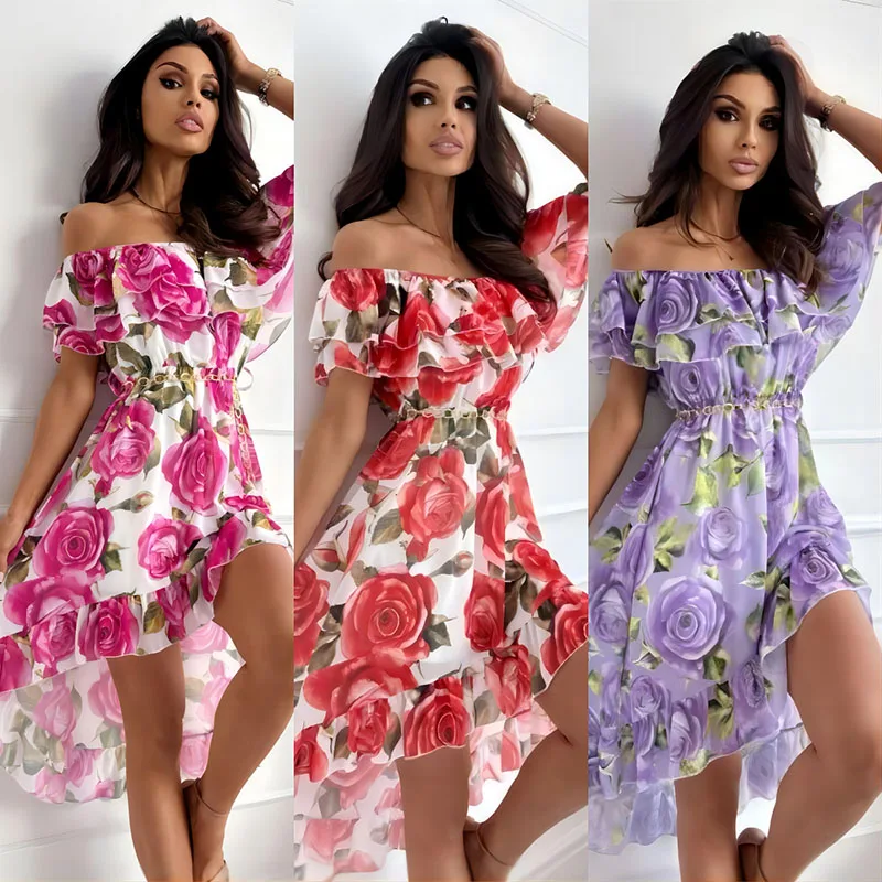 Women's Boho Dress Summer Floral Print Sexy Backless Ruffles Casual Party Midi Dresses For Women 2023 Fashion Femme Vestidos
Women's Boho Dress Summer Floral Print Sexy Backless Ruffles Casual Party Midi Dresses For Women 2023 Fashion Femme Vestidos
