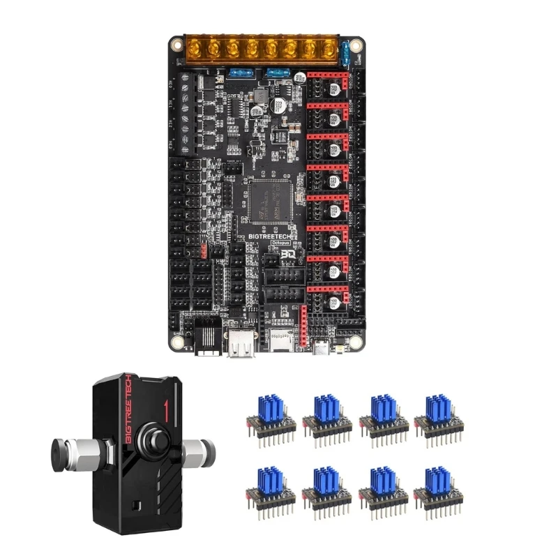 DIY 3D-принтеры OctopusV1.1 Плата управления + BTT SFS V2.0 Датчик + 8 шт. TMC2209
DIY 3D-принтеры OctopusV1.1 Плата управления + BTT SFS V2.0 Датчик + 8 шт. TMC2209