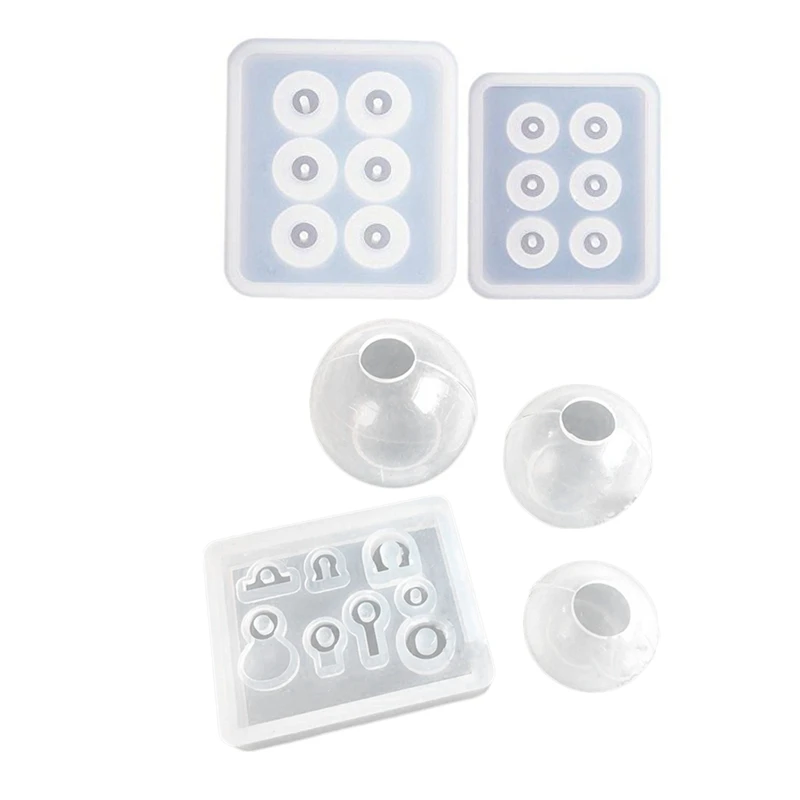 2Pcs Sphere Ball Silicone Bead Molds with Holes & 4Pcs Transparent Ball Pendant Resin Mold Set
2Pcs Sphere Ball Silicone Bead Molds with Holes & 4Pcs Transparent Ball Pendant Resin Mold Set