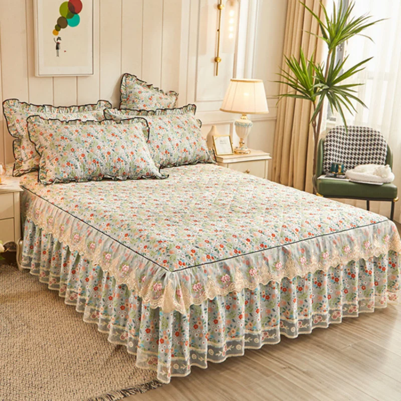 Bed Skirt Luxury King Size Bed Cover Elegant Lace Bedspreads for Double Bed Queen Bed Sheet with Cover Bedding Bed Decoration
Bed Skirt Luxury King Size Bed Cover Elegant Lace Bedspreads for Double Bed Queen Bed Sheet with Cover Bedding Bed Decoration