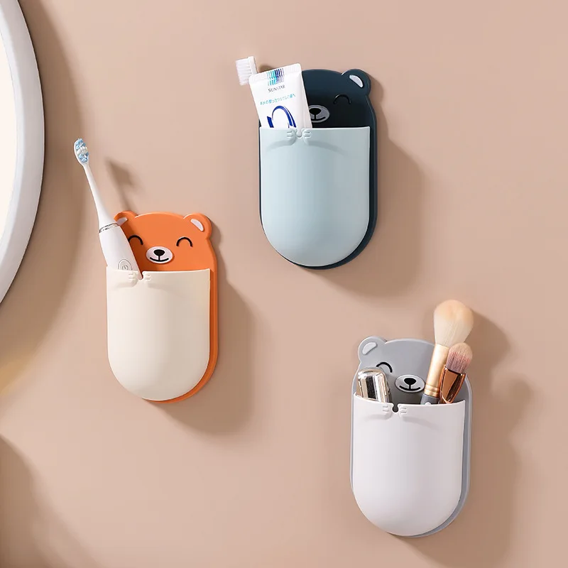 Punch free bear storage rack Toilet wall mounted toothbrush storage drain rack Household bedside items storage box
Punch free bear storage rack Toilet wall mounted toothbrush storage drain rack Household bedside items storage box