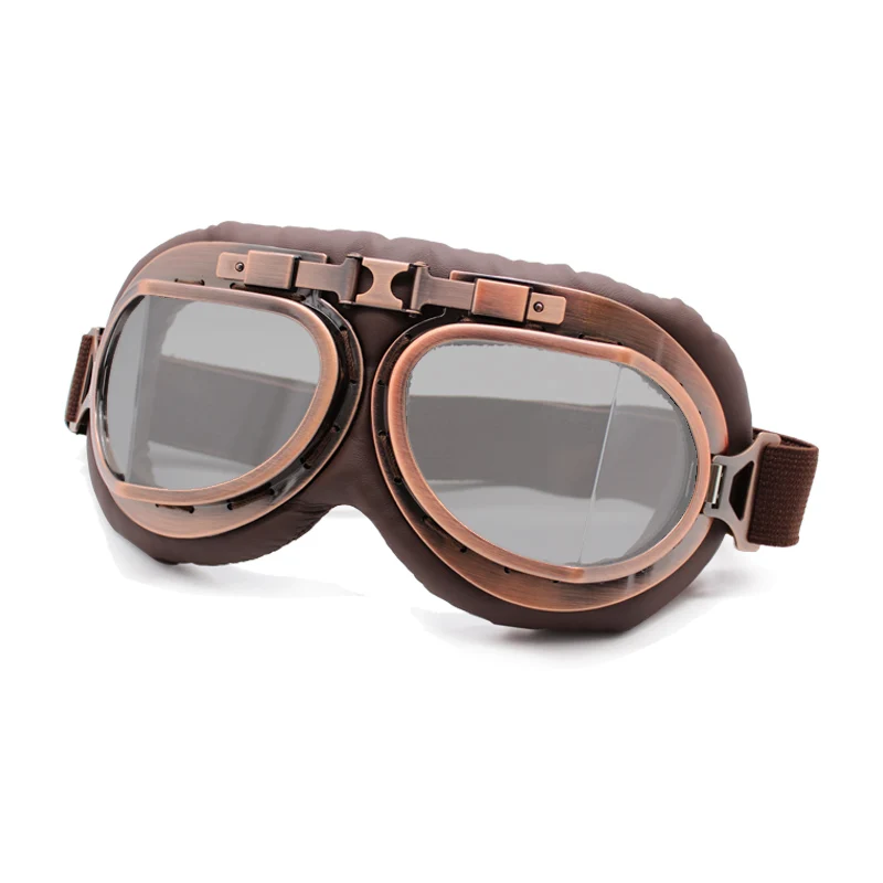 Brown Retro Moto cycle Goggles Glasses Classic Goggles For Harley Gliding Steampunk Pilot Bike Copper Helmet 
Brown Retro Moto cycle Goggles Glasses Classic Goggles For Harley Gliding Steampunk Pilot Bike Copper Helmet