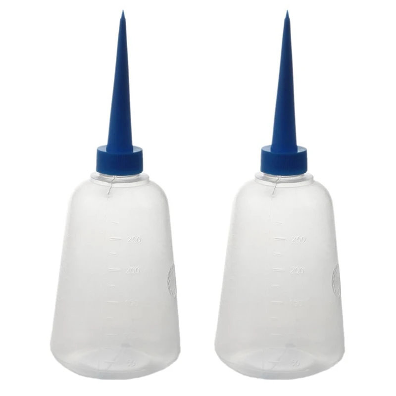 2X 250Ml Clear White Blue Plastic Liquid Glue Applicator Bottle 
2X 250Ml Clear White Blue Plastic Liquid Glue Applicator Bottle