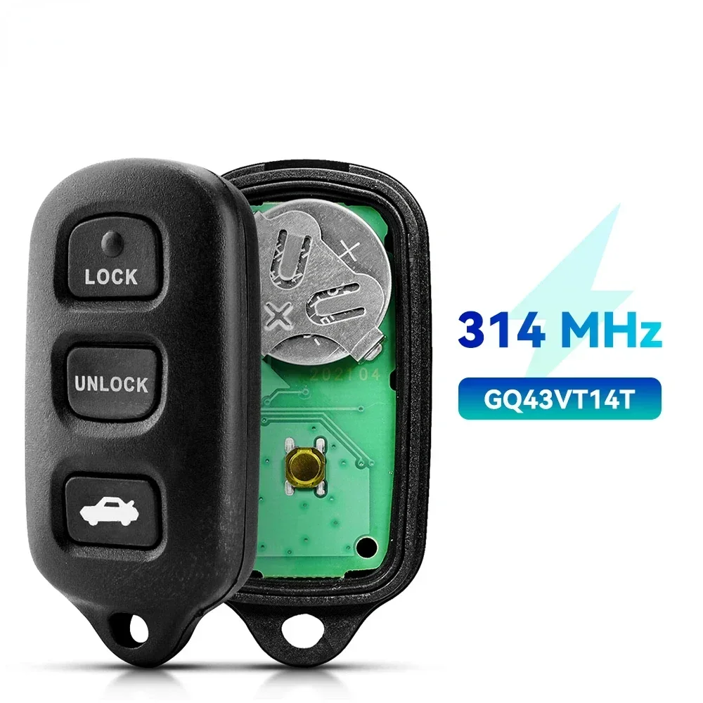 Dandkey 315 МГц Дистанционный Ключ От Машины Для Toyota Camry Corolla Matrix 1999-2010 Fob GQ43VT14T HYQ12BBX Автомобильный А...
Dandkey 315 МГц Дистанционный Ключ От Машины Для Toyota Camry Corolla Matrix 1999-2010 Fob GQ43VT14T HYQ12BBX Автомобильный А...