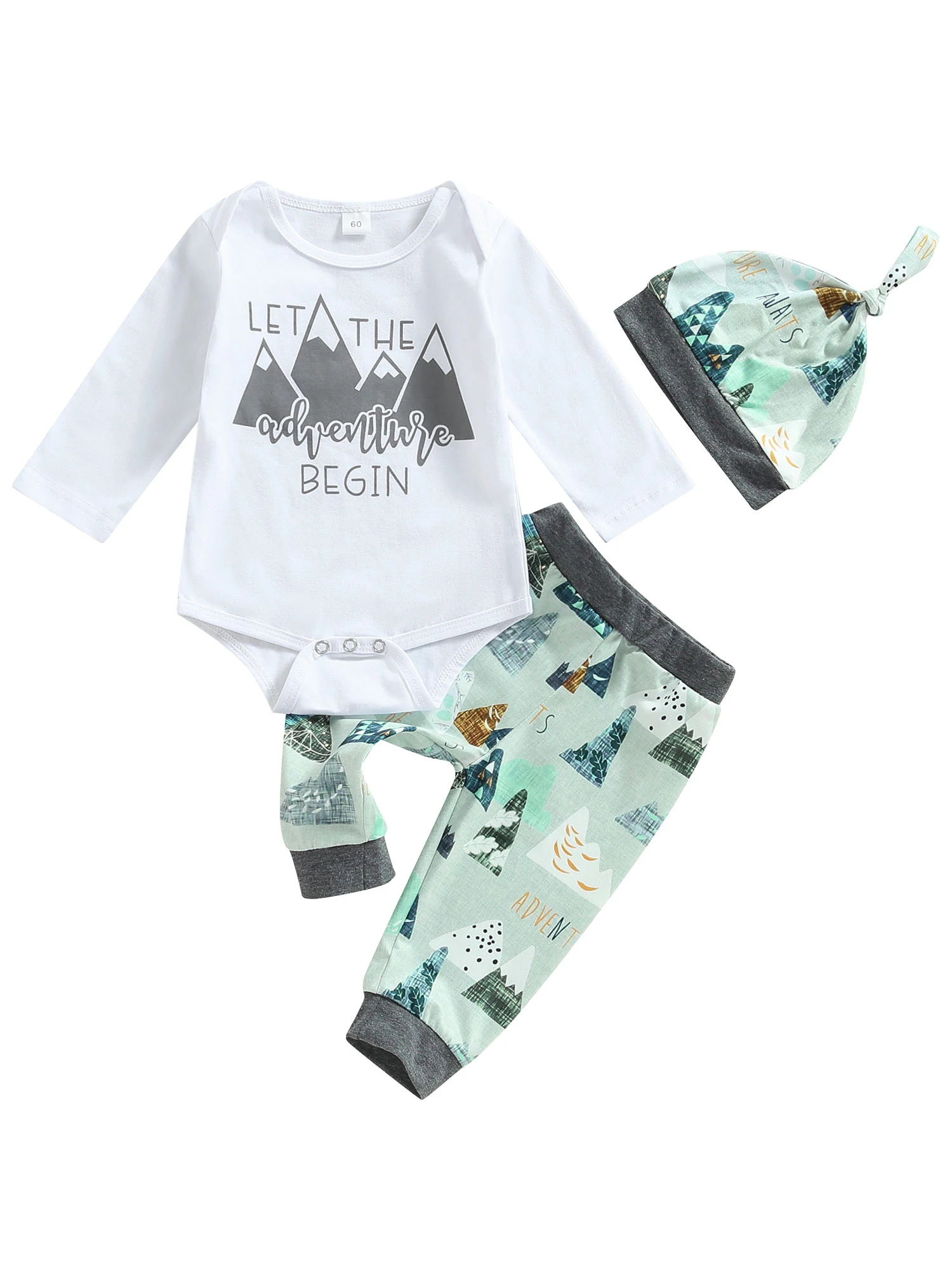 Newborn Infant Baby Boys Clothes Long Sleeve Rompers Cute Pattern Pants Hat Spring Fall Winter Outfits Clothing Set
Newborn Infant Baby Boys Clothes Long Sleeve Rompers Cute Pattern Pants Hat Spring Fall Winter Outfits Clothing Set