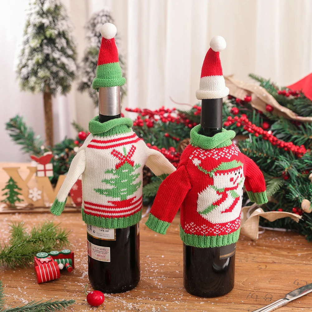 Xmas Water Bottles Decorative Pouch Red Wine Bottles Clothes with Hat DIY Water Bottles Dustproof Jacket Ornaments
Xmas Water Bottles Decorative Pouch Red Wine Bottles Clothes with Hat DIY Water Bottles Dustproof Jacket Ornaments