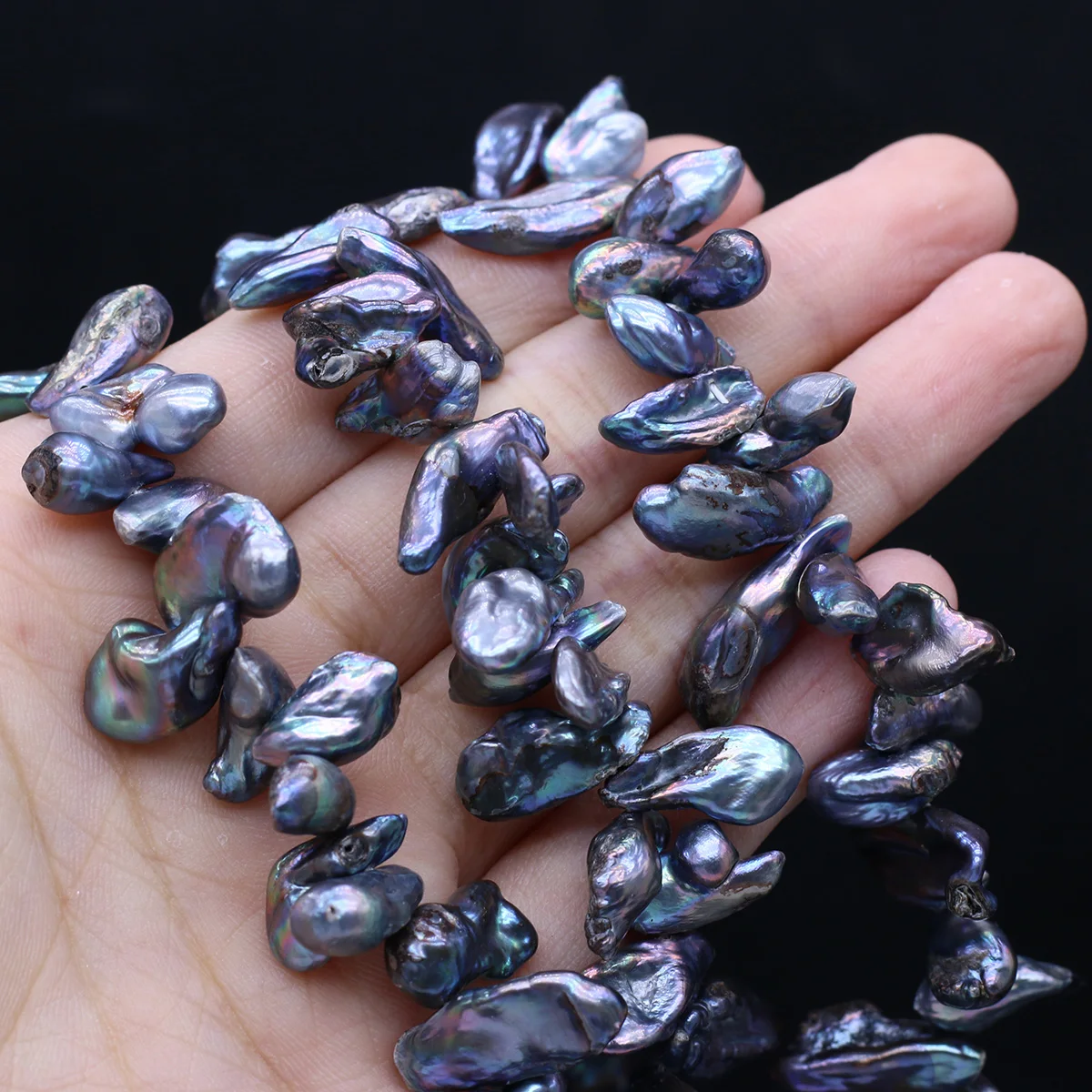 Natural Fresh Water Pearl Necklace Irregular Shaped Black Pearl Beads for Women Jewelry Party Banquet Gift
Natural Fresh Water Pearl Necklace Irregular Shaped Black Pearl Beads for Women Jewelry Party Banquet Gift