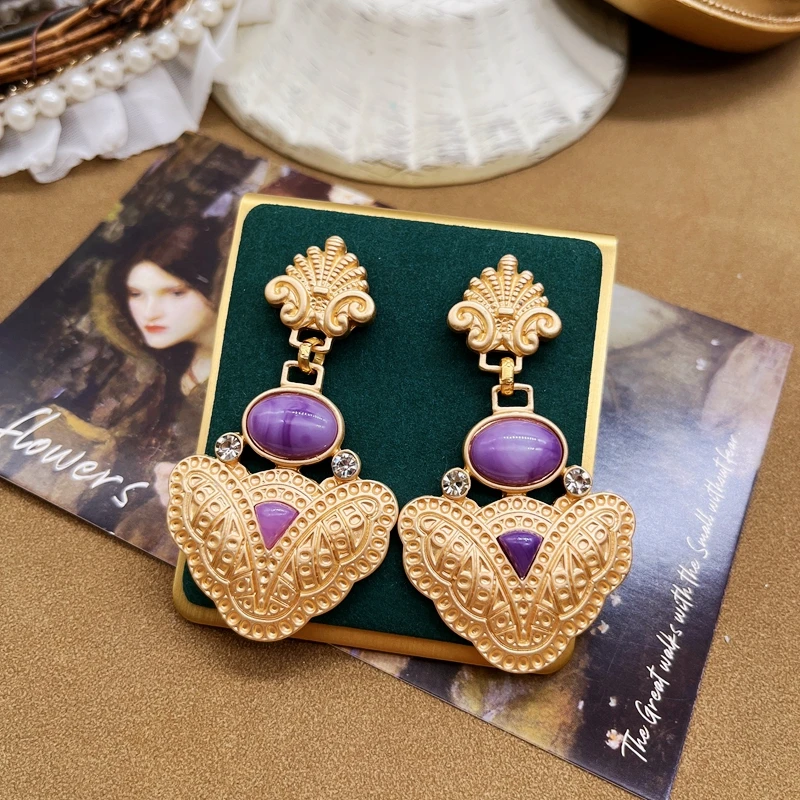 Geometric Earrings Piercing Jewelry Stud Textured Purple Resin Alloy Party Accessories
Geometric Earrings Piercing Jewelry Stud Textured Purple Resin Alloy Party Accessories