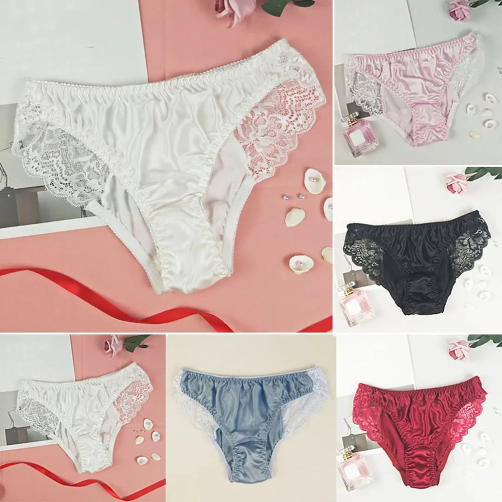 Women's Lady Summer Sexy Lace Panties Silky Silk Underpants Underwear Smothing Comfortable Lingeries Soft Knickers Solid Color
Women's Lady Summer Sexy Lace Panties Silky Silk Underpants Underwear Smothing Comfortable Lingeries Soft Knickers Solid Color