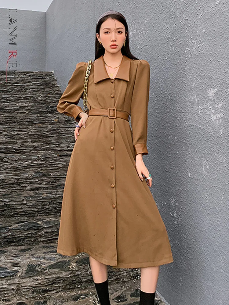 LANMREM 2022 Autumn Dress for Women Lapel Single Breasted Patchwork Adjusted Waist Long Sleeve Loose Dresses Female Fashion2J925
LANMREM 2022 Autumn Dress for Women Lapel Single Breasted Patchwork Adjusted Waist Long Sleeve Loose Dresses Female Fashion2J925