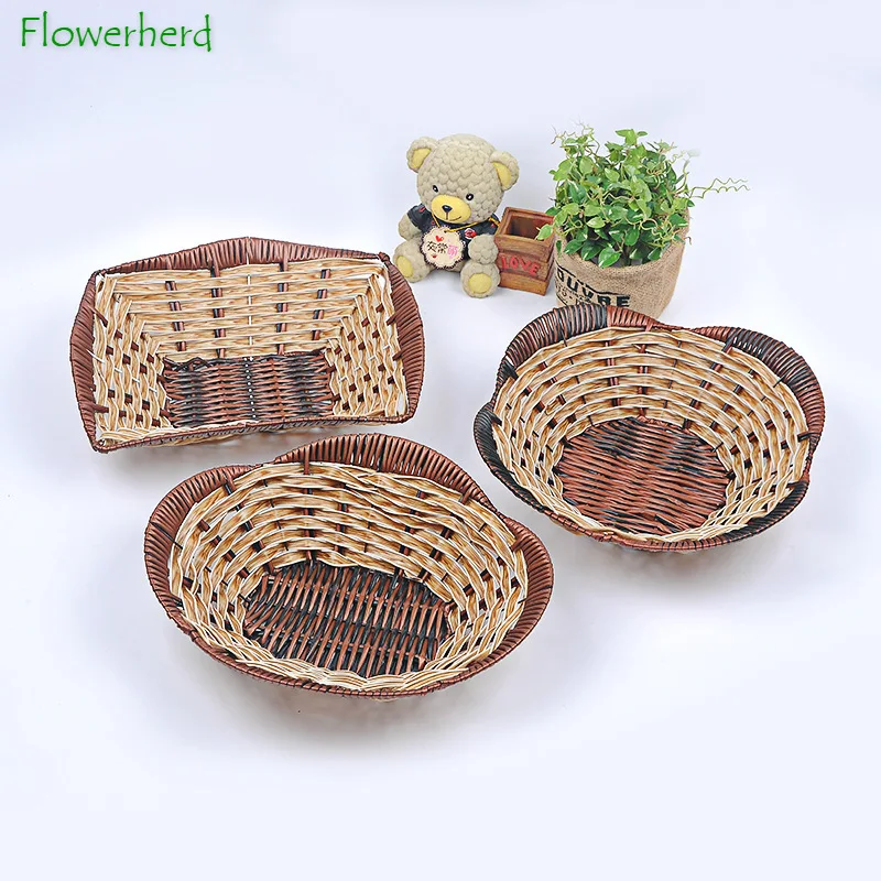Living Room Fruit Basket Small Round Plastic Rattan Lace Bamboo Basket Kitchen Dining Fruit Plate Kitchen Items Gift Baskets
Living Room Fruit Basket Small Round Plastic Rattan Lace Bamboo Basket Kitchen Dining Fruit Plate Kitchen Items Gift Baskets