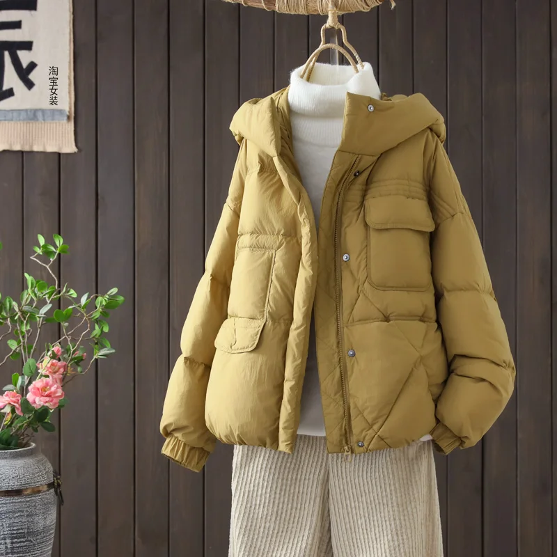 High class puffy and thickened hooded white duck down Down jacket women's short winter new style Korean style 90 down jacket
High class puffy and thickened hooded white duck down Down jacket women's short winter new style Korean style 90 down jacket