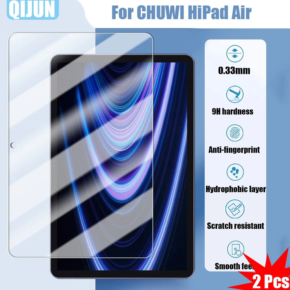 

Tablet glass for CHUWI HiPad Air 10.3" Tempered film Explosion proof and scratch resistant waterpr Anti fingerprint 2 Pcs