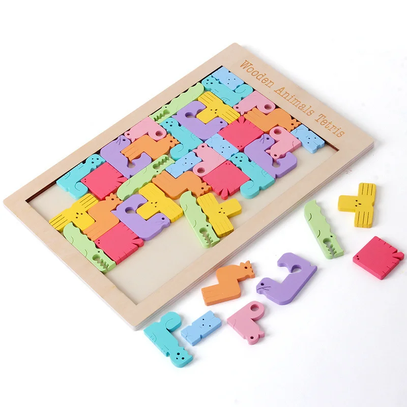 Creative Animal Pattern 3D Wooden Puzzle Tangram Math Toys Pre-school Kids Intellectual Education Baby Toy hand spinner
Creative Animal Pattern 3D Wooden Puzzle Tangram Math Toys Pre-school Kids Intellectual Education Baby Toy hand spinner