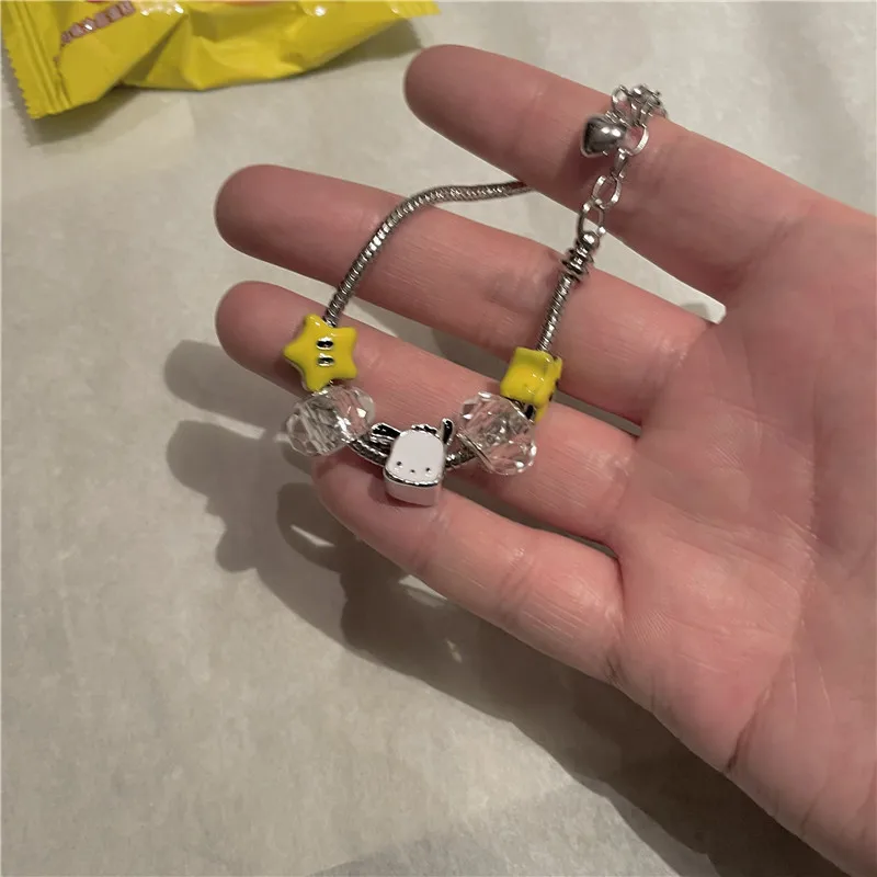 Kawaii Sanrio Pochacco Bracelet Cartoon Cute Doll Metal Chain Adjustable Student Bracelet Jewelry Girl Couple Birthday Gift Toy
Kawaii Sanrio Pochacco Bracelet Cartoon Cute Doll Metal Chain Adjustable Student Bracelet Jewelry Girl Couple Birthday Gift Toy