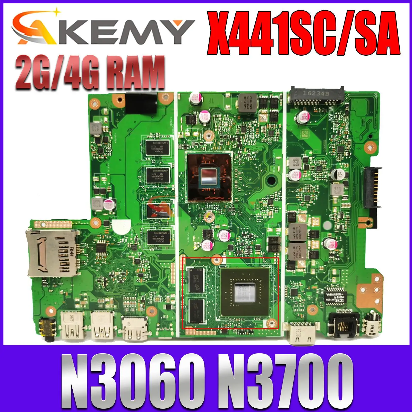 Материнская плата ASUS A441SC A441SA X441SA X441SC F441S X441S A441S материнская плата для ноутбука N3050/N3060 N3700/N3710 2 ГБ/4GB-RAM
Материнская плата ASUS A441SC A441SA X441SA X441SC F441S X441S A441S материнская плата для ноутбука N3050/N3060 N3700/N3710 2 ГБ/4GB-RAM