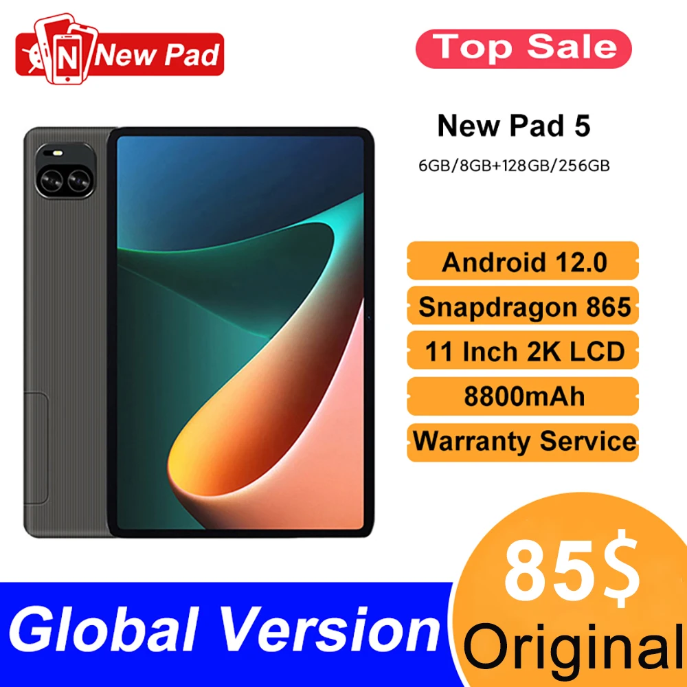 Original Pad 5 Snapdragon 865 128GB / 256GB ROM Tablets 5 11Inch 2.5K Screen Tablet 13MP Camera 8800mAh Battery Pad 5 Tablet
Original Pad 5 Snapdragon 865 128GB / 256GB ROM Tablets 5 11Inch 2.5K Screen Tablet 13MP Camera 8800mAh Battery Pad 5 Tablet