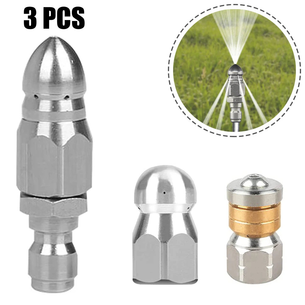 3PCS Sewer Jetter Rotary Nozzle 1/4 In Pressure Washer Hose Quick Connect High Pressure Pipe Dredging Cleaning Nozzle Tools
3PCS Sewer Jetter Rotary Nozzle 1/4 In Pressure Washer Hose Quick Connect High Pressure Pipe Dredging Cleaning Nozzle Tools