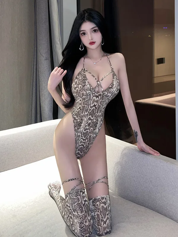 Snake Skin Serpentine Senior Sexy Temptation Women Tight Fit V-Low Cut Bodysuit Socks Temptation Charming Stimulate New VMPN
Snake Skin Serpentine Senior Sexy Temptation Women Tight Fit V-Low Cut Bodysuit Socks Temptation Charming Stimulate New VMPN