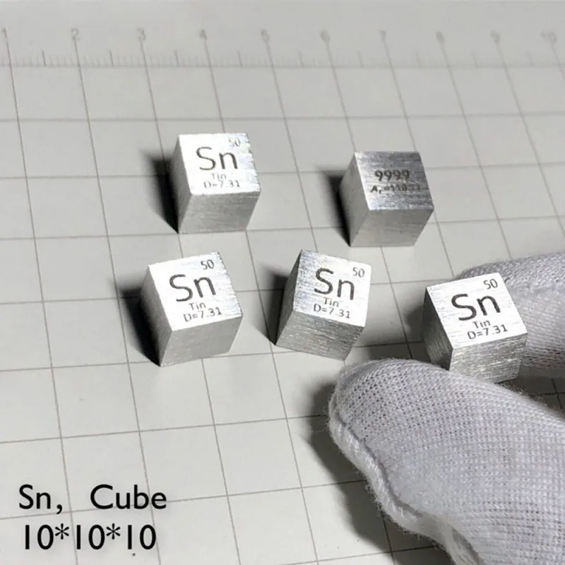 High Purity Sn Block Metal Stannum Periodic Table Cube Stannum Cube Hobby Display Collection 10*10*10mm
High Purity Sn Block Metal Stannum Periodic Table Cube Stannum Cube Hobby Display Collection 10*10*10mm