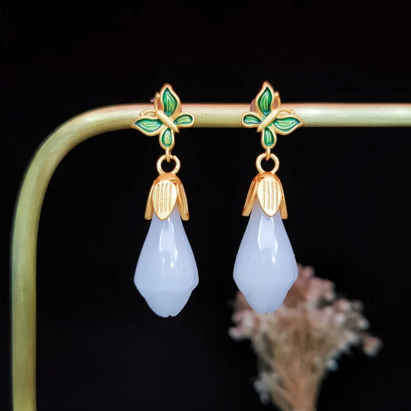 Noble Palace Style Earrings with Chinese Elegant Ancient Style Magnolia Temperament Enamel Colored Girl Jewelry
Noble Palace Style Earrings with Chinese Elegant Ancient Style Magnolia Temperament Enamel Colored Girl Jewelry