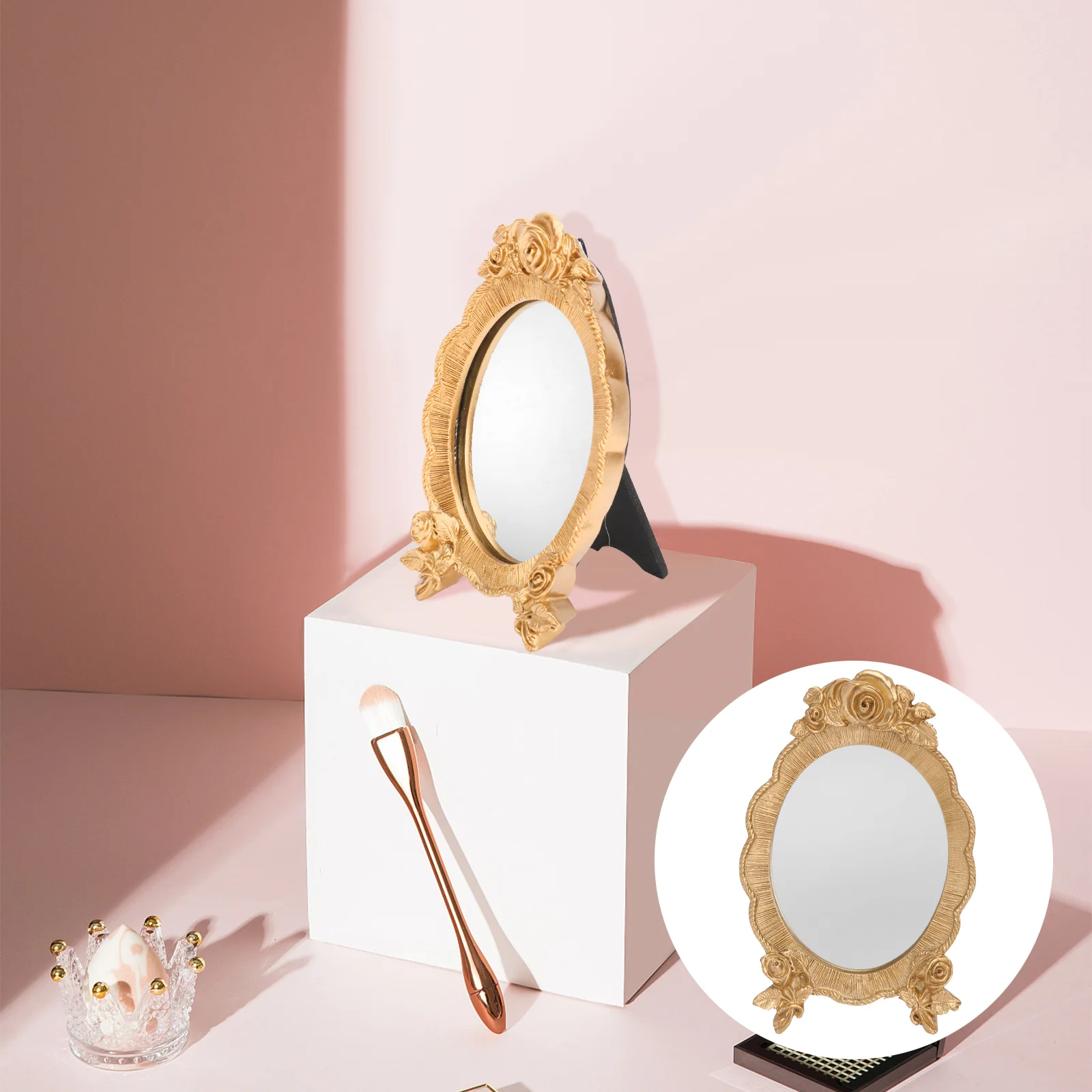 Вращающееся настольное зеркало, увеличительное портативное настольное овальное туалетное столик, стоячее винтажное зеркало
Вращающееся настольное зеркало, увеличительное портативное настольное овальное туалетное столик, стоячее винтажное зеркало