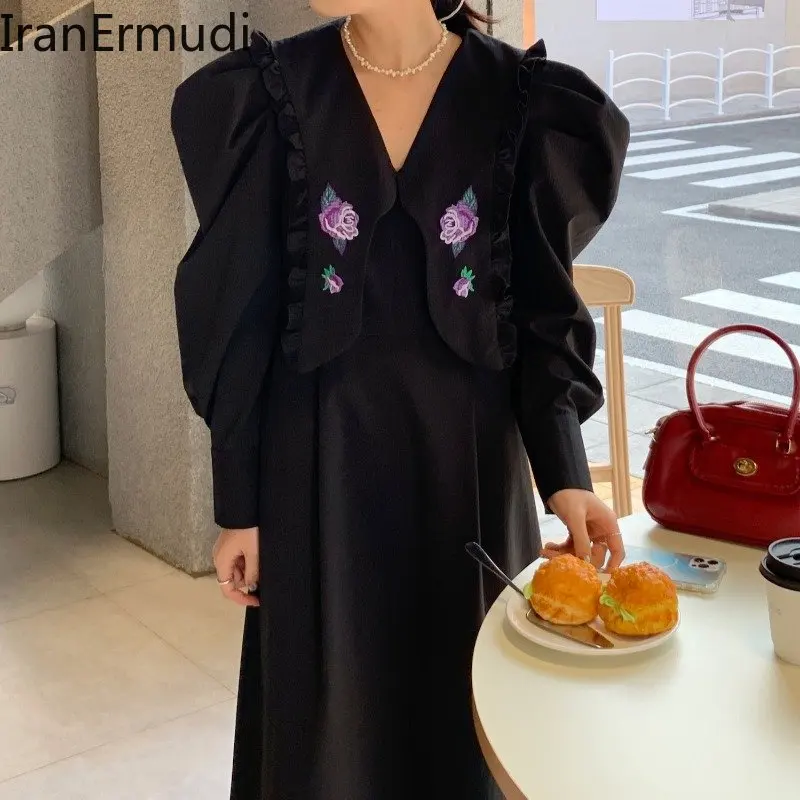 IranErmudi Fashion Women Embroidery Flower Maxi Dress Lady Spring Autumn Long Sleeves Dresses Female 2022 Korean Vestidos
IranErmudi Fashion Women Embroidery Flower Maxi Dress Lady Spring Autumn Long Sleeves Dresses Female 2022 Korean Vestidos