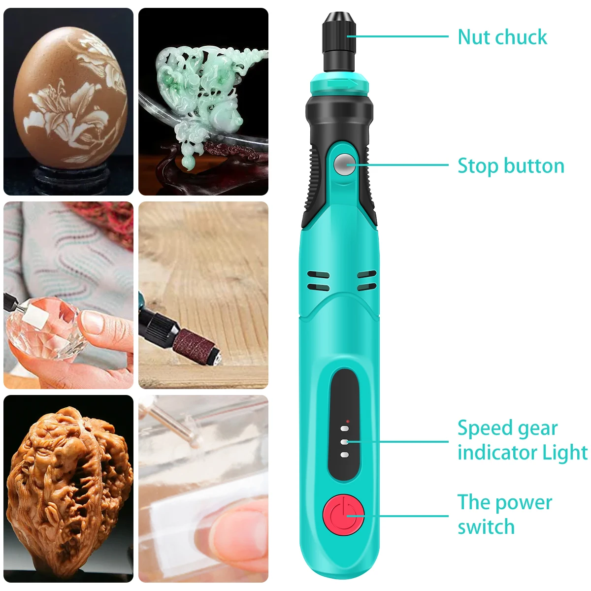 Electric Engraving Pen Cordless Micro Carving Pen Adjustable Speed Rechargeable Engraver Machine Wireless Etching Engraving Tool
Electric Engraving Pen Cordless Micro Carving Pen Adjustable Speed Rechargeable Engraver Machine Wireless Etching Engraving Tool