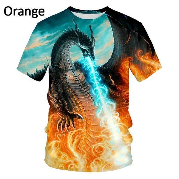 

New Dragon 3D Printed Personalized Men Short Sleeve Round Neck T-shirt