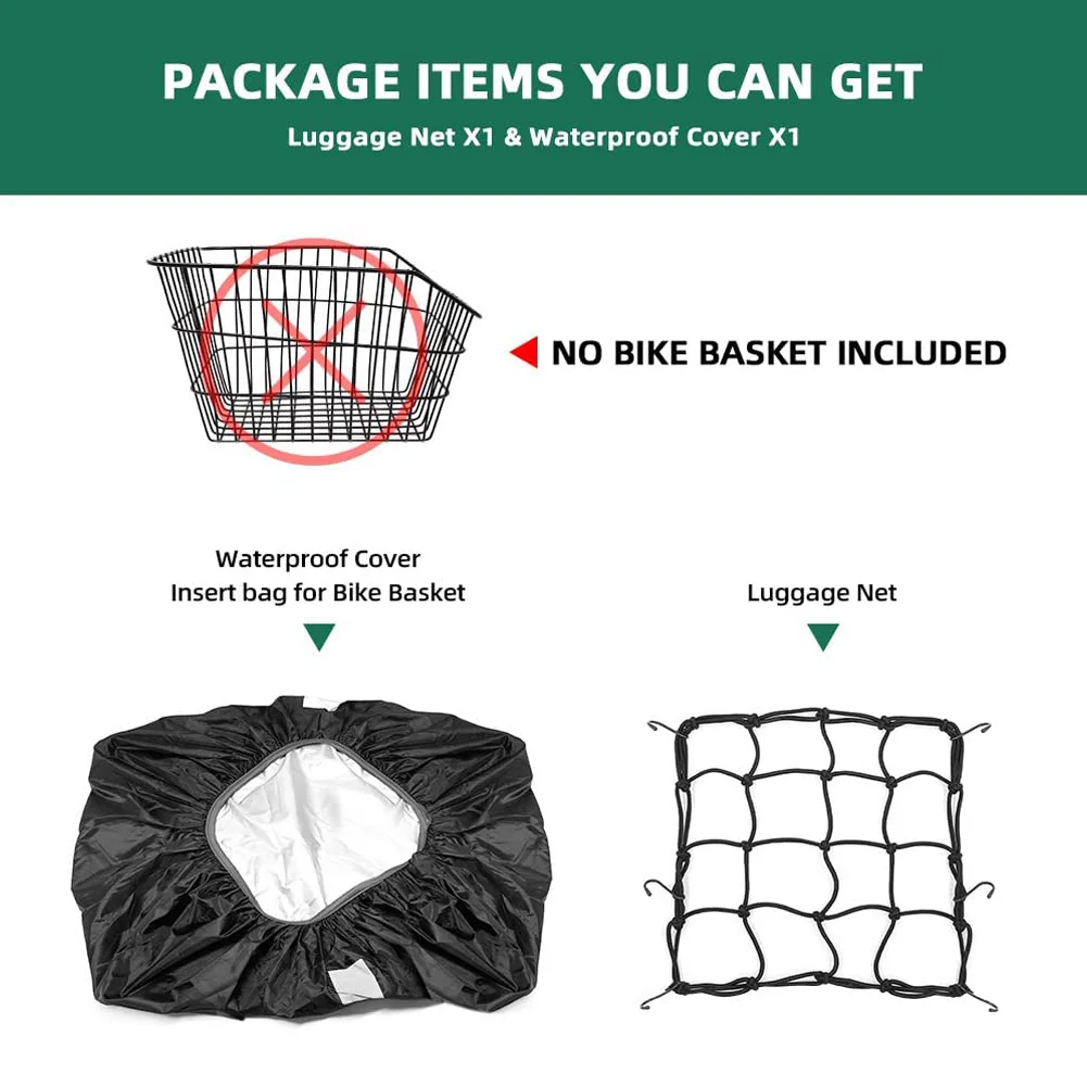 Basket Cover Bicycle Basket 2-in-1 Bicycle Basket Cover Bike Accessories Bike Basket Cover Luggage Net Brand New
Basket Cover Bicycle Basket 2-in-1 Bicycle Basket Cover Bike Accessories Bike Basket Cover Luggage Net Brand New