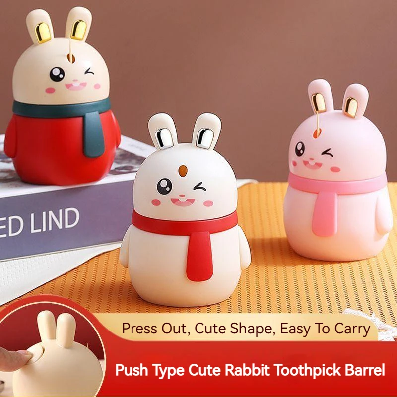 Bunny New Toothpick Box Automatically Pops Out of the Living Room Kitchen Cute Cartoon Press Type Toothpick Bottle Popular
Bunny New Toothpick Box Automatically Pops Out of the Living Room Kitchen Cute Cartoon Press Type Toothpick Bottle Popular