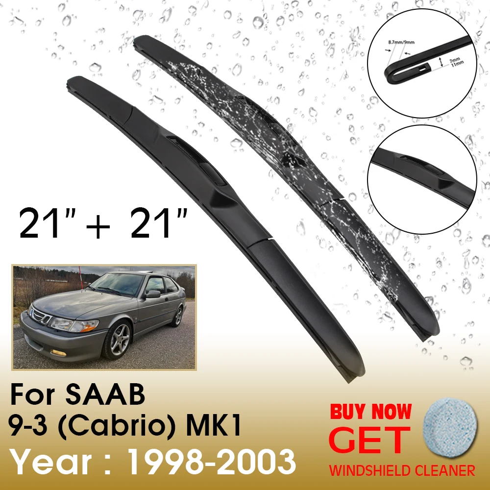Car Wiper Blade For SAAB 9-3 (Cabrio) MK1 21"+21" 1998-2003 Front Window Washer Windscreen Windshield Wipers Blades Accessories
Car Wiper Blade For SAAB 9-3 (Cabrio) MK1 21"+21" 1998-2003 Front Window Washer Windscreen Windshield Wipers Blades Accessories