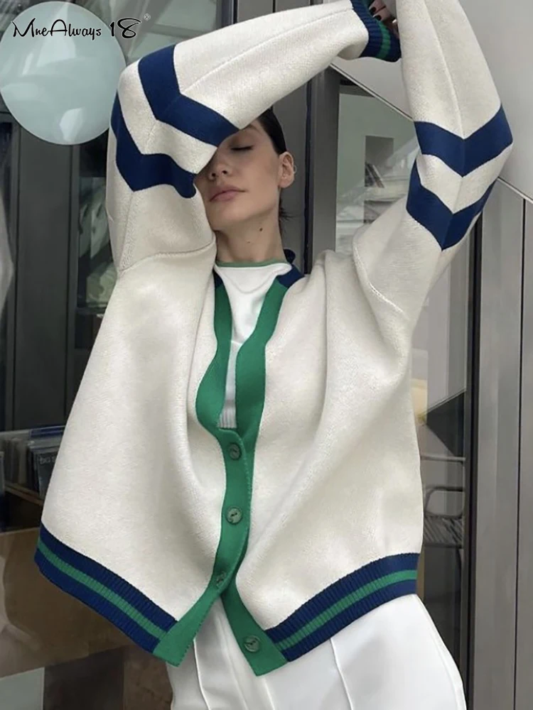 Mnealways18 Patchwork Oversized Women Knitted Cardigan Long Sleeve Sweater Autumn V-Neck Female Single-Breasted Cardigan Outwear
Mnealways18 Patchwork Oversized Women Knitted Cardigan Long Sleeve Sweater Autumn V-Neck Female Single-Breasted Cardigan Outwear