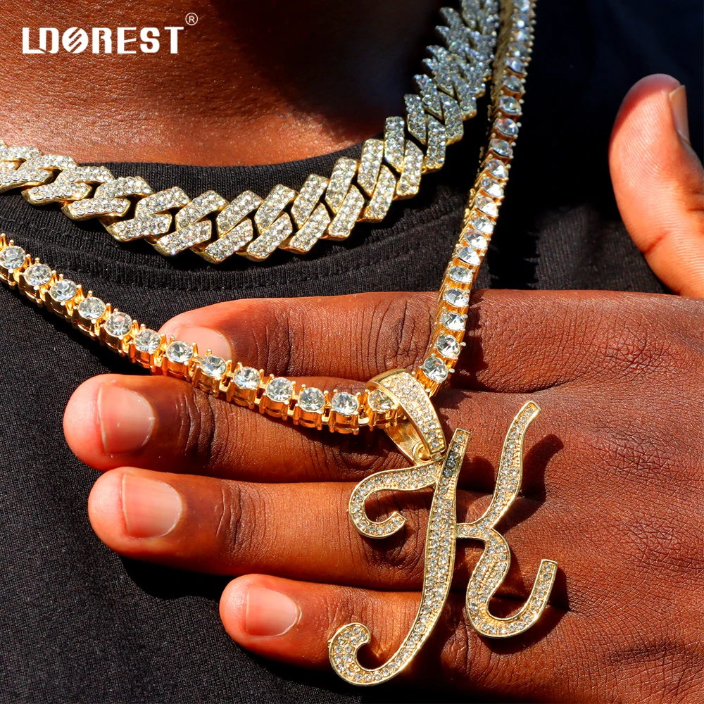 Iced Out Crystal Cursive Letter Tennis Necklace For Women Men Micro Pave A-Z Initials Choker Necklaces Cuban Link Chain Jewelry
Iced Out Crystal Cursive Letter Tennis Necklace For Women Men Micro Pave A-Z Initials Choker Necklaces Cuban Link Chain Jewelry
