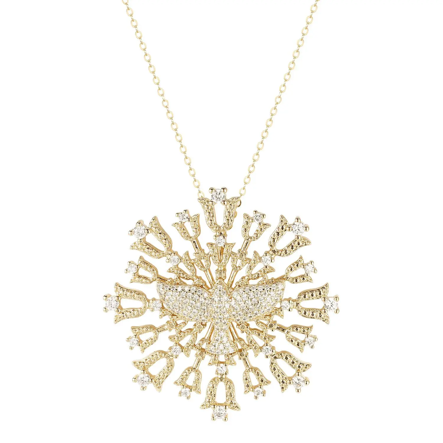 European and American 925S Sterling Silver Snowflake Set with Full Diamond Pendant, Collar Chain, Exquisite Necklace for Women 
European and American 925S Sterling Silver Snowflake Set with Full Diamond Pendant, Collar Chain, Exquisite Necklace for Women