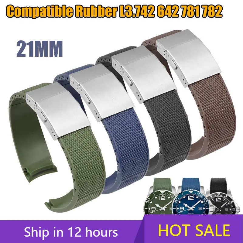 21mm Rubber Strap For Longines Concas Diving L3.742 642 781 782 Series Fashion Men's Sports Watch Accessories
21mm Rubber Strap For Longines Concas Diving L3.742 642 781 782 Series Fashion Men's Sports Watch Accessories