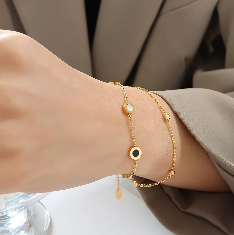 Vintage Choi Bei Shell Titanium Steel Gold Plated Chain Bracelets For Women Trend Accessories Fine Jewelry Romantic Gift
Vintage Choi Bei Shell Titanium Steel Gold Plated Chain Bracelets For Women Trend Accessories Fine Jewelry Romantic Gift