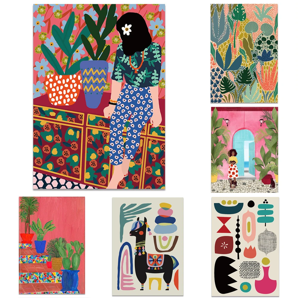 Modern Flowers Abstract Girl Garden PLants Animal Wall Art Canvas Painting Nordic Poster Wall Pictures For Living Room Unframed
Modern Flowers Abstract Girl Garden PLants Animal Wall Art Canvas Painting Nordic Poster Wall Pictures For Living Room Unframed